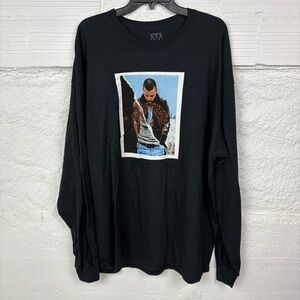 NWOT JUSTIN TIMBERlAKE black oversized long sleeve unisex MAN OF ThE WOODS tour